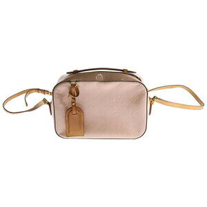 Louis Vuitton Vernis Santa Monica Shoulder Bag Pink Brown Patent Leather